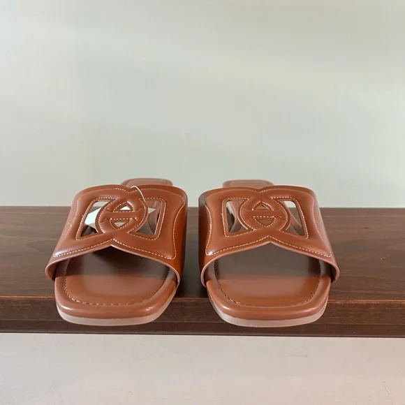 Women's Deidra Slide Sandals - A New Day™ Cognac Memory Foam Insole, Slip On - Picture 7 of 10